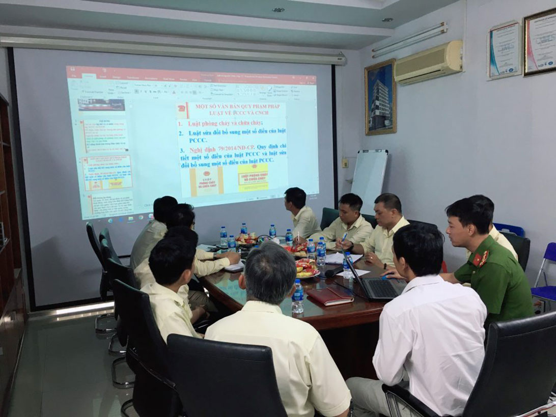 Phuoc Thanh股份公司辦公室的消防演習