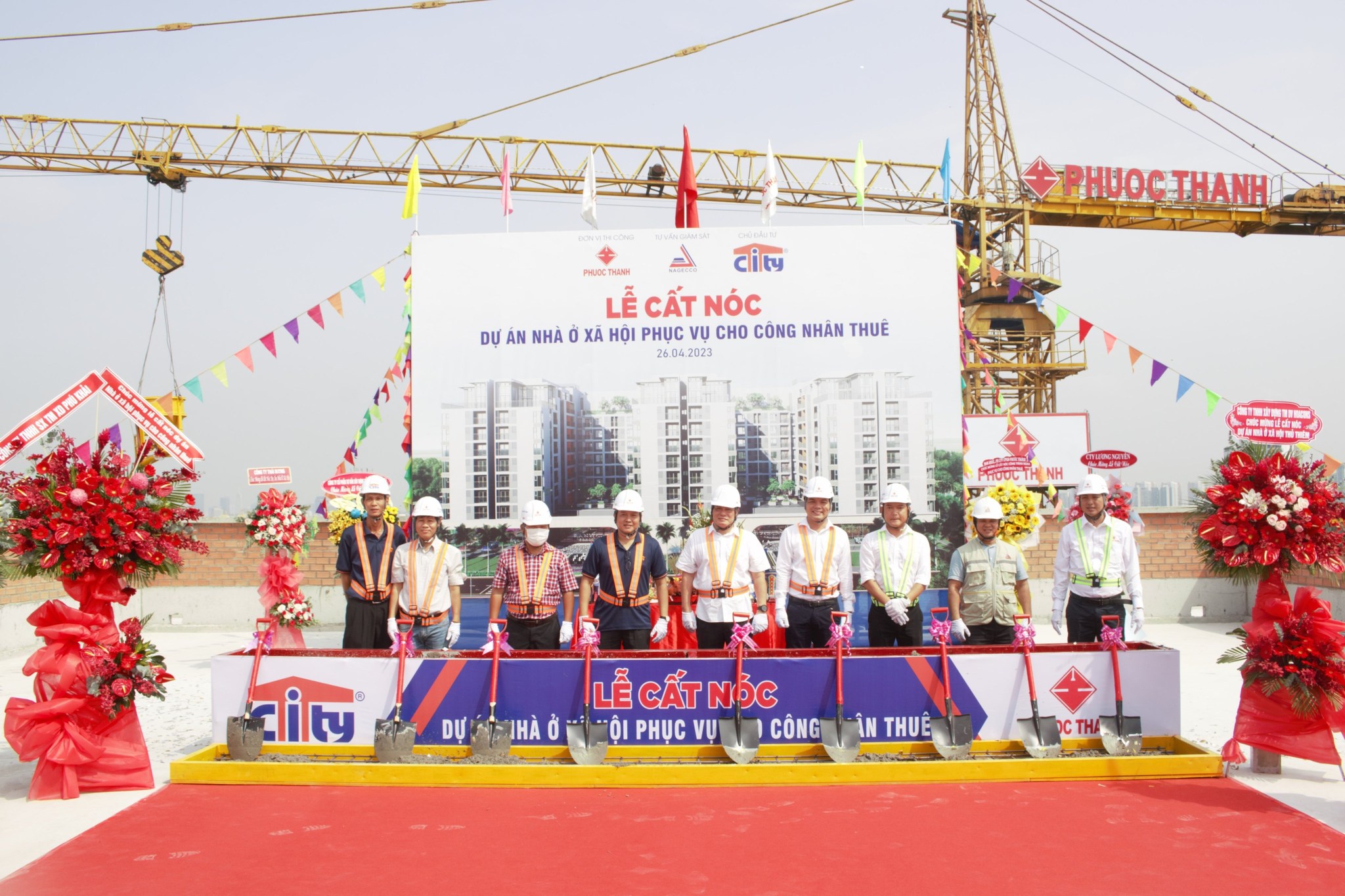 LỄ CẤT NÓC DỰ ÁN NHÀ Ở XÃ HỘI PHỤC VỤ CHO CÔNG NHÂN 