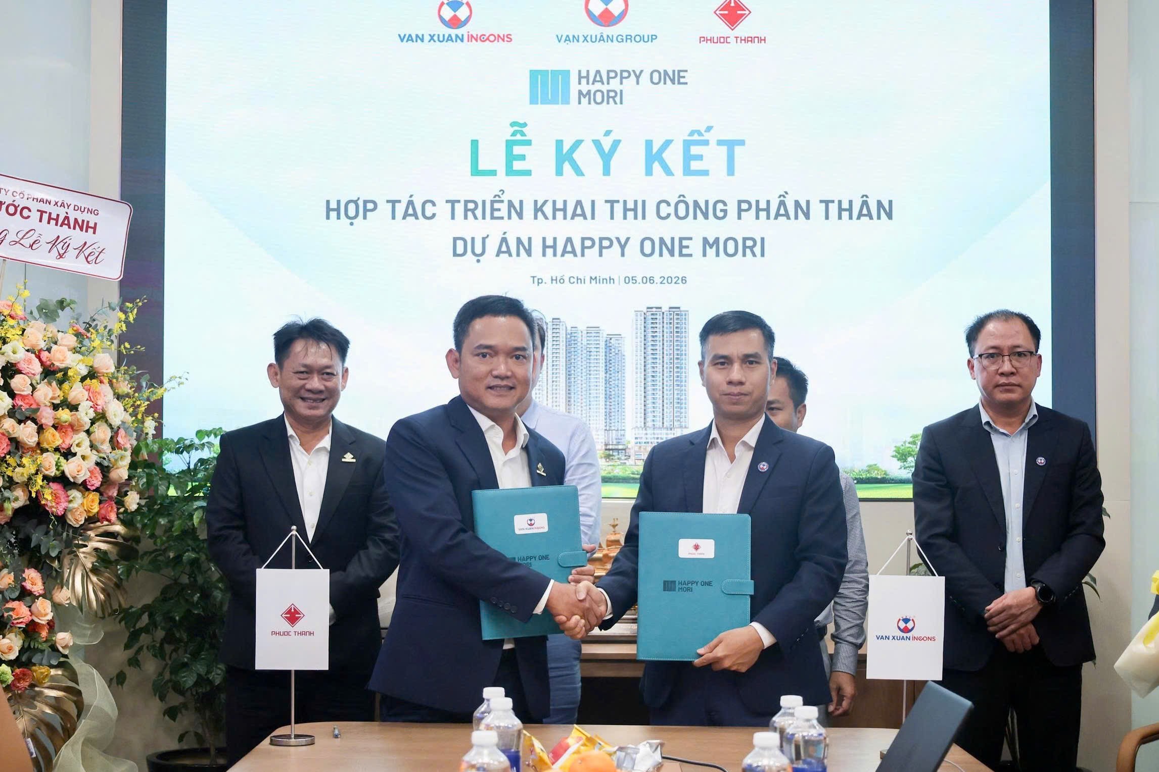 PHƯỚC THÀNH TIẾP TỤC ĐƯỢC VẠN XUÂN GROUP TIN TƯỞNG GIAO THI CÔNG PHẦN THÂN DỰ ÁN HAPPY ONE MORI