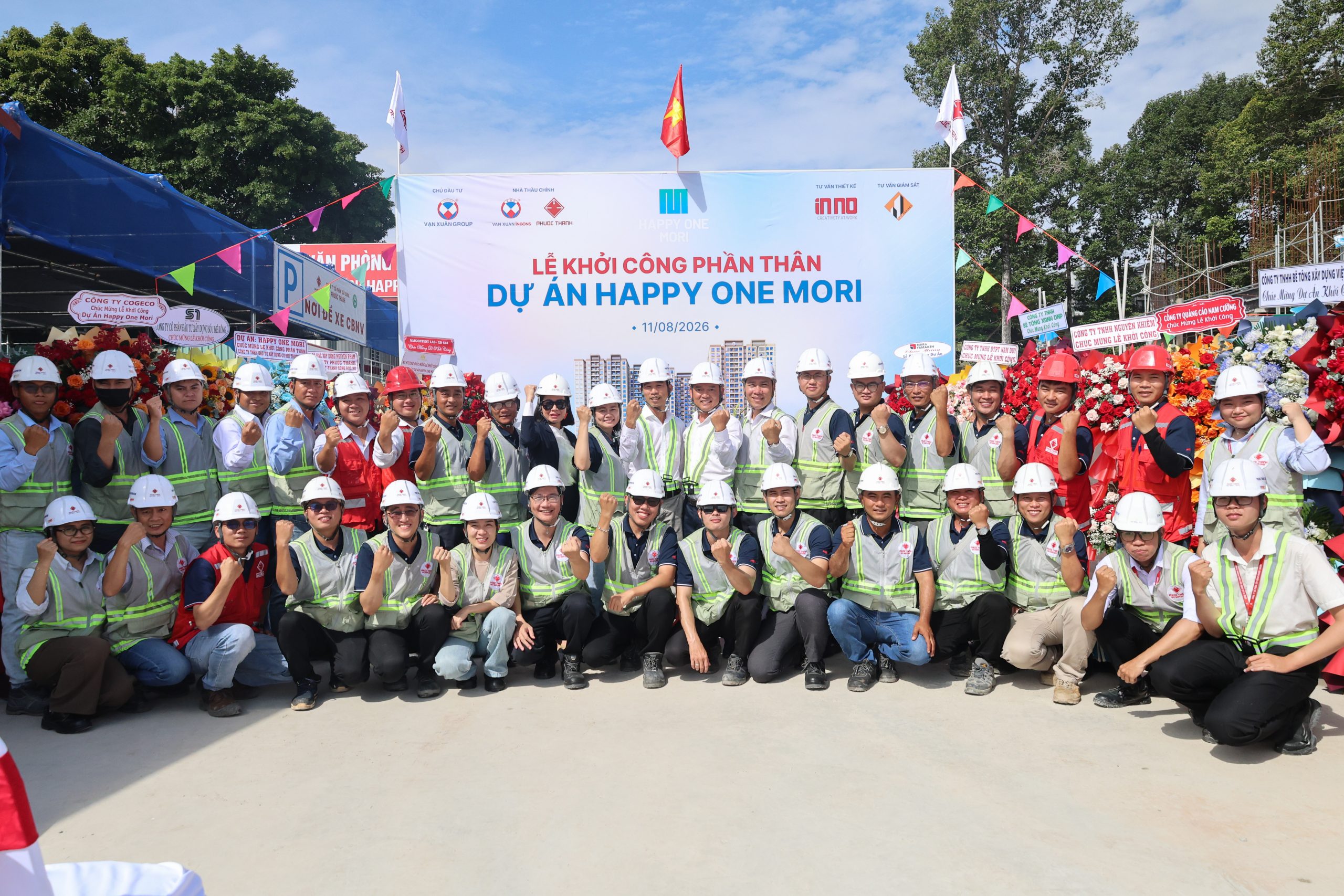PHƯỚC THÀNH KHỞI CÔNG PHẦN THÂN DỰ ÁN HAPPY ONE MORI